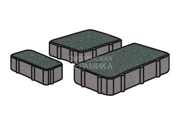 Тротуарная плитка Готика, "Новый город Profi", 80 мм, зеленый