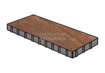 Тротуарная плитка Готика, "Плита Natur", 1000x500x80 мм, гавана