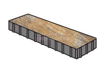 Тротуарная плитка Готика, "Плита Natur", 500x125x100 мм, альпин