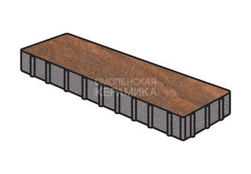 Тротуарная плитка Готика, "Плита Natur", 500x125x100 мм, гавана