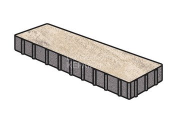 Тротуарная плитка Готика, "Плита Natur", 500x125x100 мм, монохром