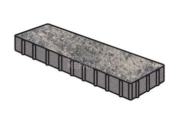 Тротуарная плитка Готика, "Плита Natur", 500x125x100 мм, скала