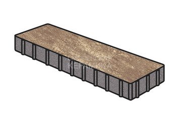 Тротуарная плитка Готика, "Плита Natur", 500x125x100 мм, танго