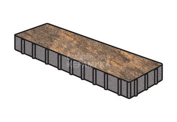 Тротуарная плитка Готика, "Плита Natur", 500x125x100 мм, тигр