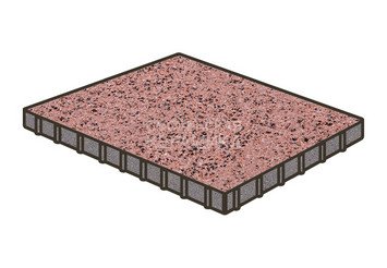 Тротуарная плитка Готика, Плита Premium Gold, 1000x1000x100 мм, цвет Голд 17