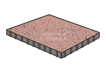 Тротуарная плитка Готика, Плита Premium Gold, 1000x1000x100 мм, цвет Голд 18
