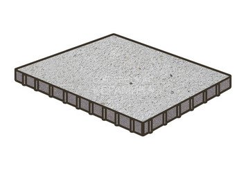 Тротуарная плитка Готика, Плита Premium Gold, 1000x1000x100 мм, цвет Голд 22