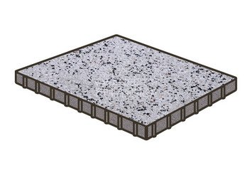 Тротуарная плитка Готика, Плита Premium Gold, 1000x1000x100 мм, цвет Голд 3