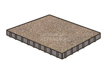 Тротуарная плитка Готика, Плита Premium Gold, 1000x1000x100 мм, цвет Голд 5