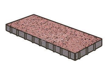 Тротуарная плитка Готика, Плита Premium Gold, 1000x500x100 мм, цвет Голд 17