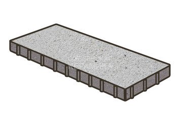 Тротуарная плитка Готика, Плита Premium Gold, 1000x500x100 мм, цвет Голд 22