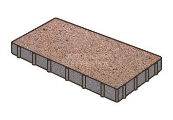 Тротуарная плитка Готика, Плита Premium Gold, 400x200x80 мм, цвет Голд 4