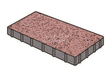 Тротуарная плитка Готика, Плита Premium Gold, 600x300x60 мм, цвет Голд 17