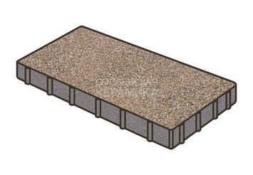 Тротуарная плитка Готика, Плита Premium Gold, 600x300x80 мм, цвет Голд 5