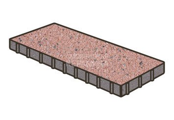 Тротуарная плитка Готика, Плита Premium Gold, 700x350x100 мм, цвет Голд 18