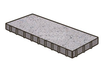 Тротуарная плитка Готика, Плита Premium Gold, 900x300x80 мм, цвет Голд 1
