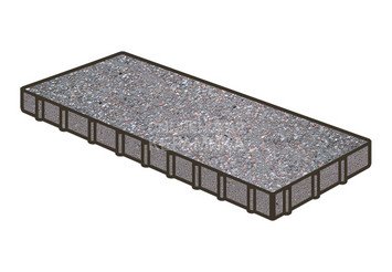 Тротуарная плитка Готика, Плита Premium Gold, 900x300x80 мм, цвет Голд 13