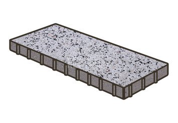 Тротуарная плитка Готика, Плита Premium Gold, 900x300x80 мм, цвет Голд 3