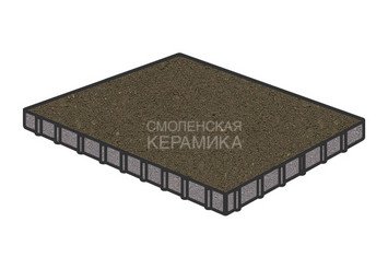 Тротуарная плитка Готика, "Плита Profi", 1000x1000x100 мм, черный