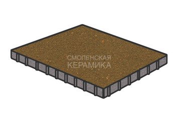 Тротуарная плитка Готика, "Плита Profi", 1000x1000x100 мм, желтый