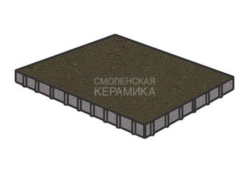 Тротуарная плитка Готика, "Плита Profi", 1000x1000x100 мм, темно-серый