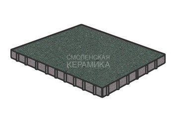 Тротуарная плитка Готика, "Плита Profi", 1000x1000x100 мм, зеленый