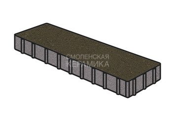 Тротуарная плитка Готика, "Плита Profi", 400x200x80 мм, черный