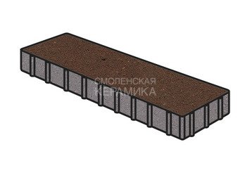 Тротуарная плитка Готика, "Плита Profi", 400x200x80 мм, коричневый