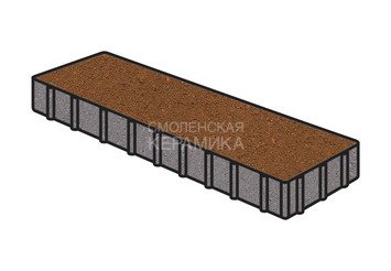 Тротуарная плитка Готика, "Плита Profi", 400x200x80 мм, оранжевый