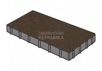 Тротуарная плитка Готика, "Плита Profi", 600x200x100 мм, темно-коричневый