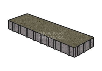 Тротуарная плитка Готика, "Плита Profi", 600x200x80 мм, серый
