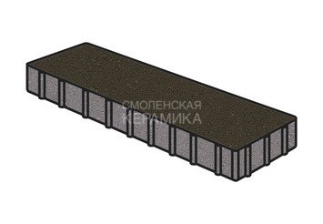 Тротуарная плитка Готика, "Плита Profi", 600x200x80 мм, суперчерный
