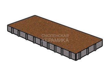 Тротуарная плитка Готика, "Плита Profi", 700x350x100 мм, оранжевый