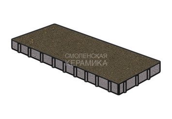 Тротуарная плитка Готика, "Плита Profi", 700x350x100 мм, темно-серый