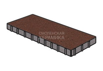 Тротуарная плитка Готика, "Плита Profi", 900x300x80 мм, красный