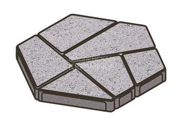 Тротуарная плитка Готика, Полигональ Premiun Gold, 893x780x80 мм, цвет Голд 1