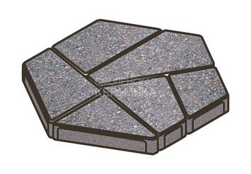 Тротуарная плитка Готика, Полигональ Premiun Gold, 893x780x80 мм, цвет Голд 13