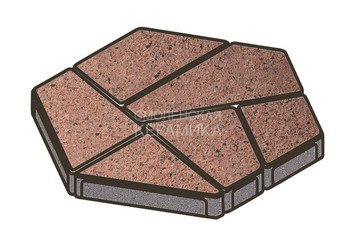 Тротуарная плитка Готика, Полигональ Premiun Gold, 893x780x80 мм, цвет Голд 15