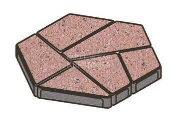 Тротуарная плитка Готика, Полигональ Premiun Gold, 893x780x80 мм, цвет Голд 18