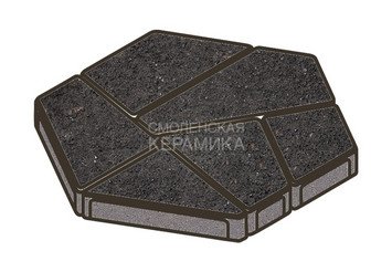 Тротуарная плитка Готика, Полигональ Premiun Gold, 893x780x80 мм, цвет Голд 21