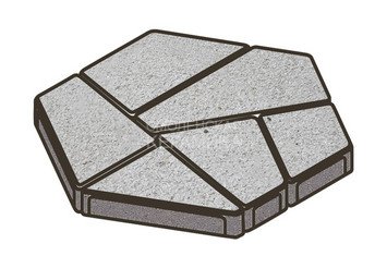 Тротуарная плитка Готика, Полигональ Premiun Gold, 893x780x80 мм, цвет Голд 22 Кристалл