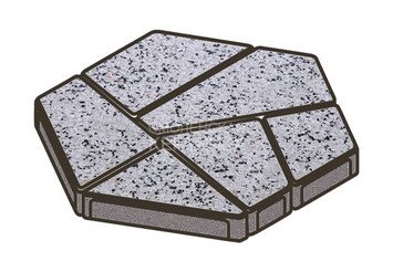 Тротуарная плитка Готика, Полигональ Premiun Gold, 893x780x80 мм, цвет Голд 3