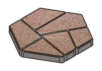 Тротуарная плитка Готика, Полигональ Premiun Gold, 893x780x80 мм, цвет Голд 4