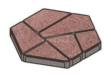 Тротуарная плитка Готика, Полигональ Premiun Gold, 893x780x80 мм, цвет Голд 8