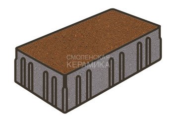 Тротуарная плитка Готика, "Скада Profi", 100 мм, оранжевый