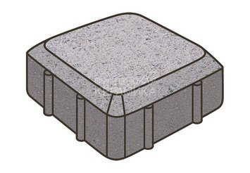 Тротуарная плитка Готика, Старая площадь Premiun Gold, 160x160x60 мм, цвет Голд 1
