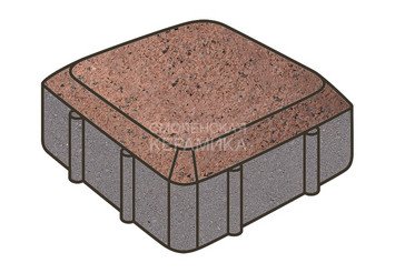 Тротуарная плитка Готика, Старая площадь Premiun Gold, 160x160x60 мм, цвет Голд 15