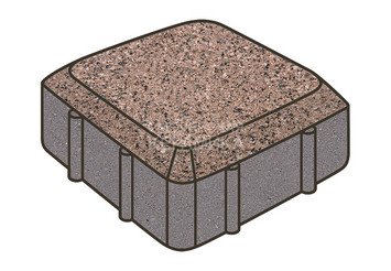 Тротуарная плитка Готика, Старая площадь Premiun Gold, 160x160x60 мм, цвет Голд 16