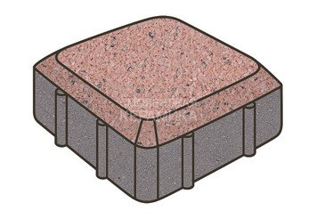 Тротуарная плитка Готика, Старая площадь Premiun Gold, 160x160x60 мм, цвет Голд 18