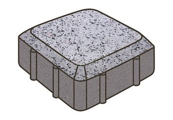 Тротуарная плитка Готика, Старая площадь Premiun Gold, 160x160x60 мм, цвет Голд 3